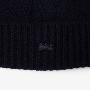  Lacoste Kadın Yün Lacivert Bere