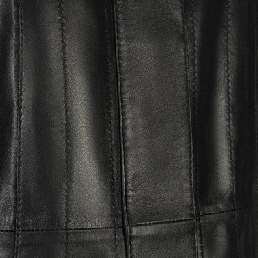  Kadın Siyah Kapüşonlu Deri Mont