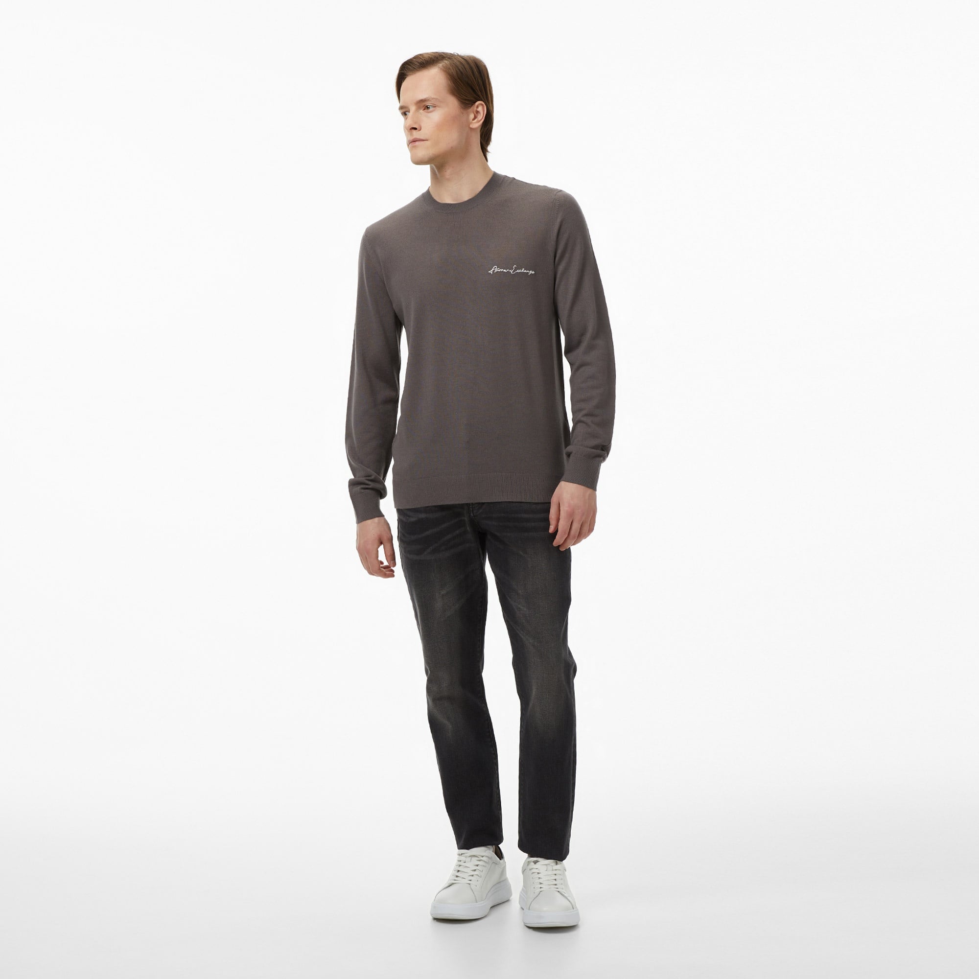 Armani Exchange Erkek Gri Sweatshirt