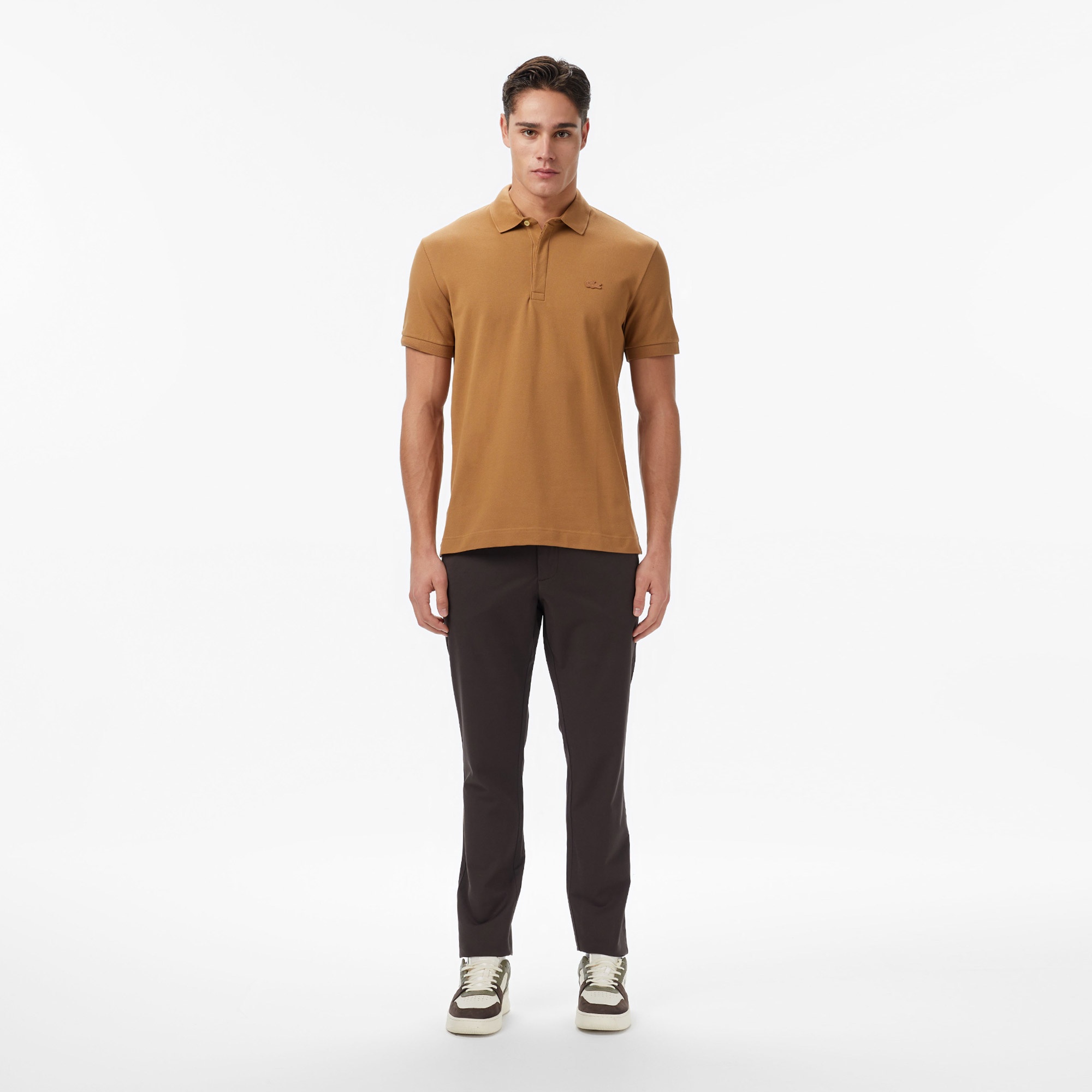 Lacoste Paris Erkek Regular Fit Açık Kahverengi Polo