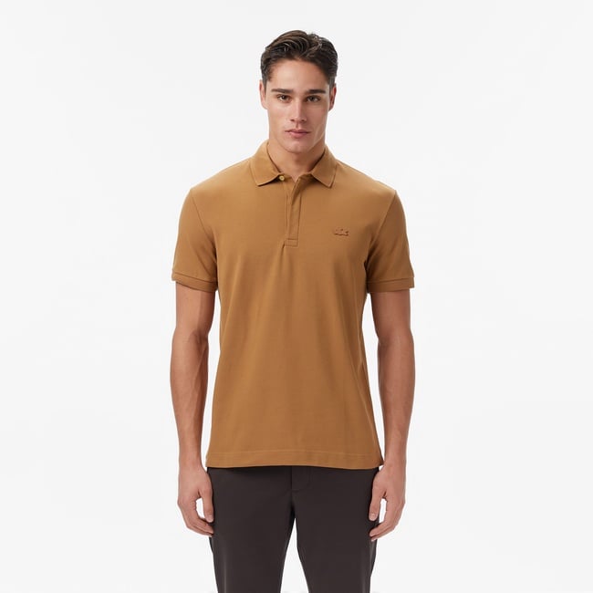  Lacoste Paris Erkek Regular Fit Açık Kahverengi Polo