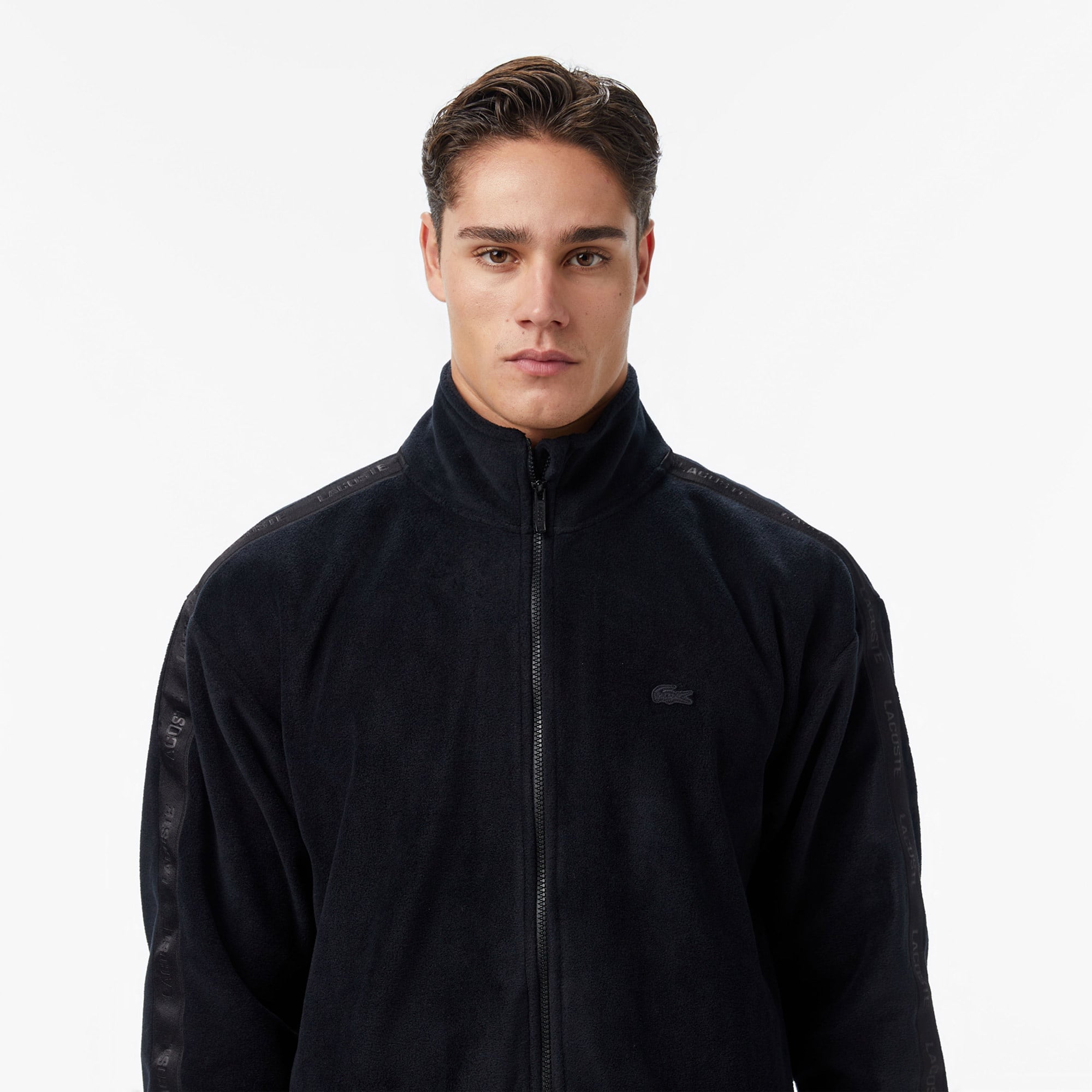 Lacoste Erkek Loose Fit Fermuarlı Siyah Sweatshirt