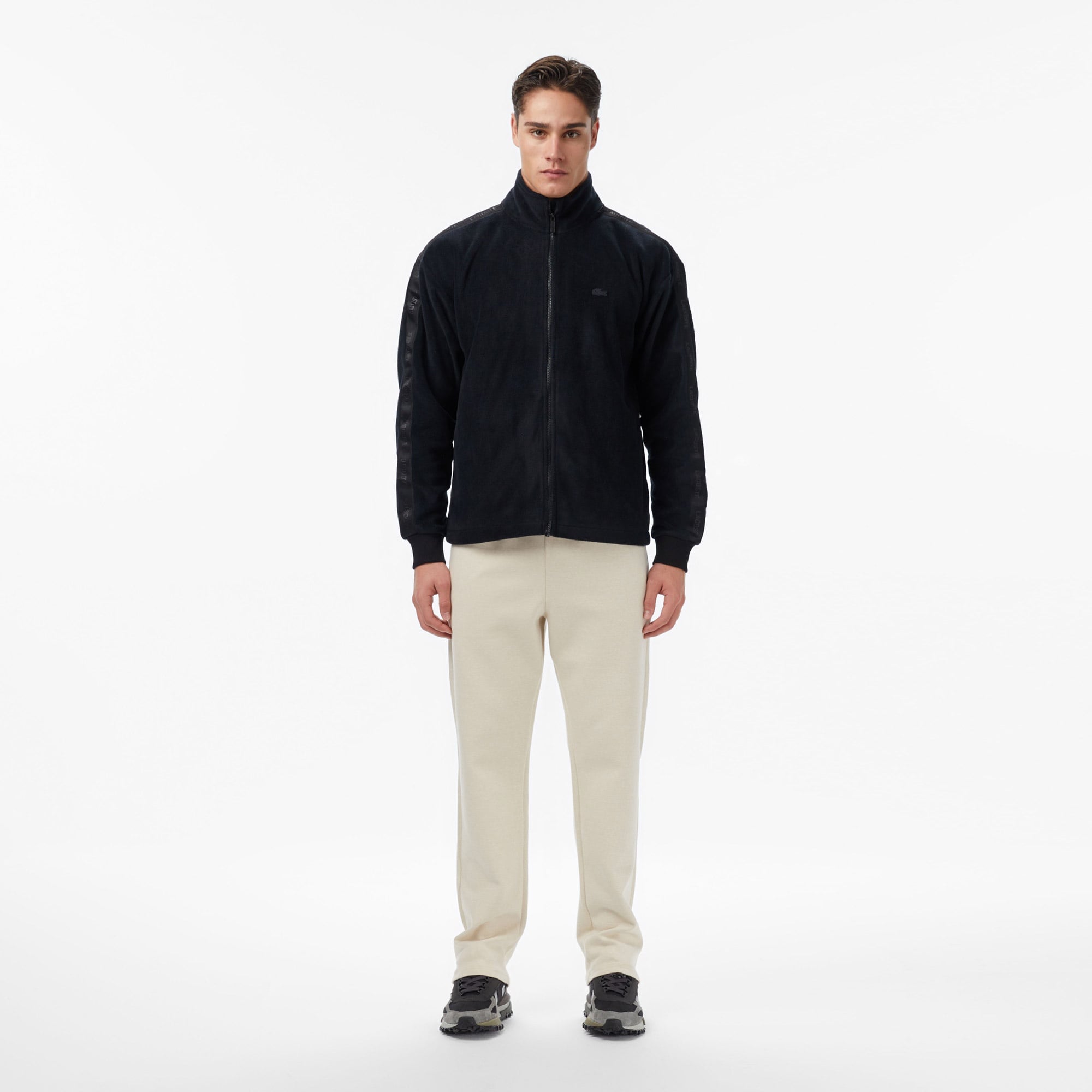 Lacoste Erkek Loose Fit Fermuarlı Siyah Sweatshirt