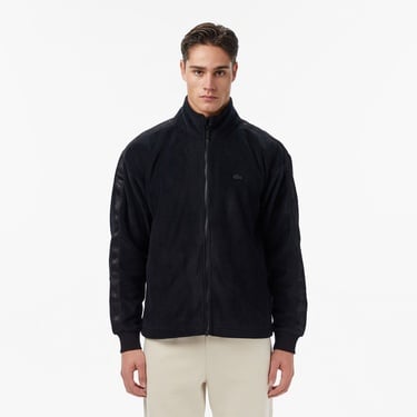  Lacoste Erkek Loose Fit Fermuarlı Siyah Sweatshirt