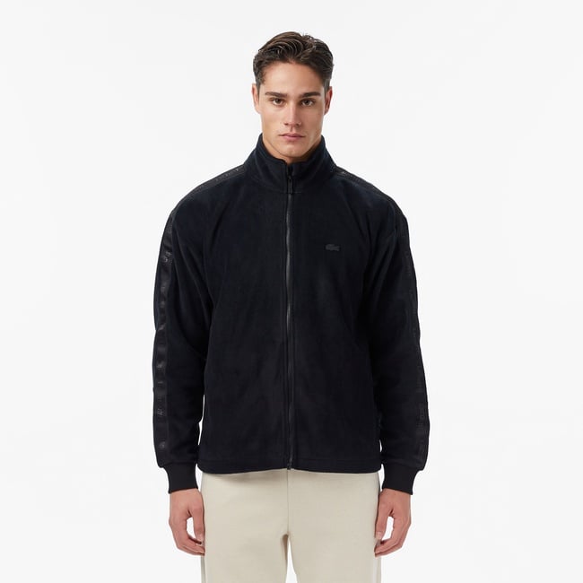  Lacoste Erkek Loose Fit Fermuarlı Siyah Sweatshirt