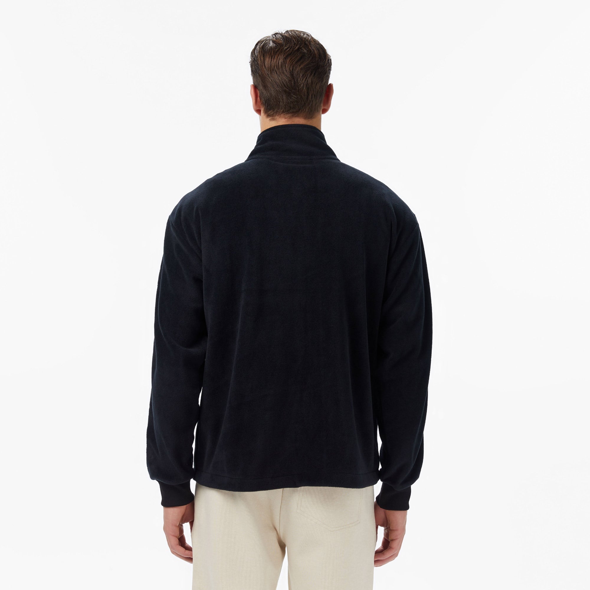 Lacoste Erkek Loose Fit Fermuarlı Siyah Sweatshirt