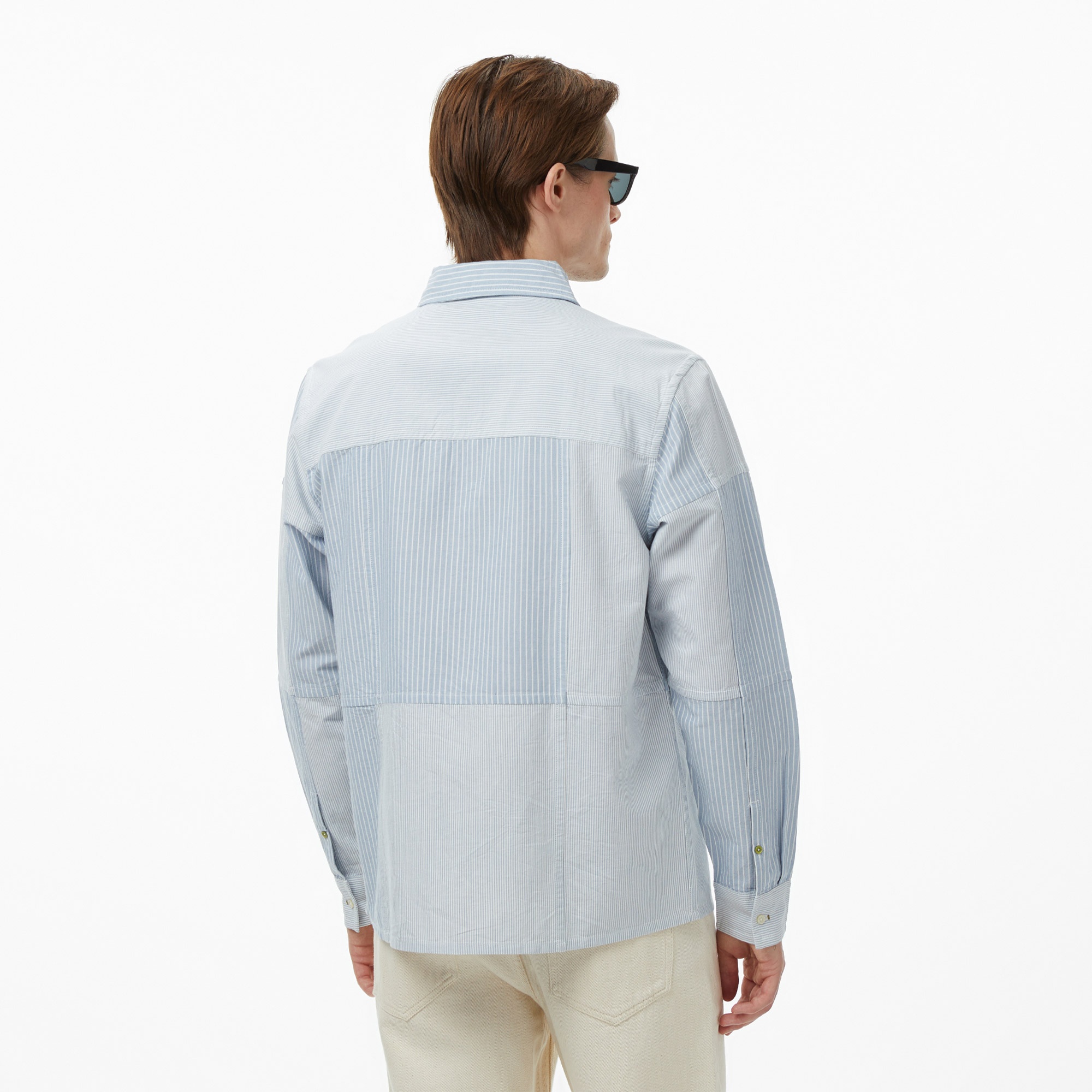 Scotch&Soda Patchwork Relaxed-Fit Oxford Erkek Lacivert Gömlek