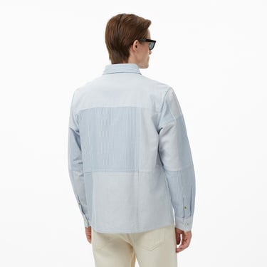  Scotch&Soda Patchwork Relaxed-Fit Oxford Erkek Lacivert Gömlek