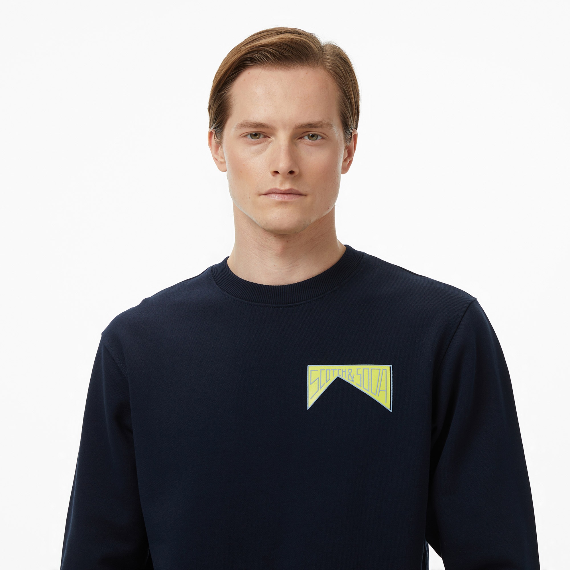 Scotch&Soda Front + Back Artwork Erkek Lacivert Sweatshirt