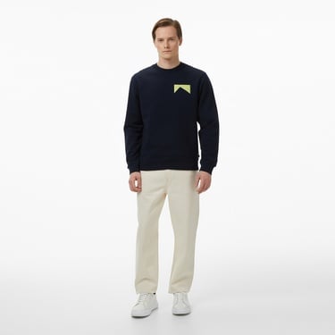  Scotch&Soda Front + Back Artwork Erkek Lacivert Sweatshirt