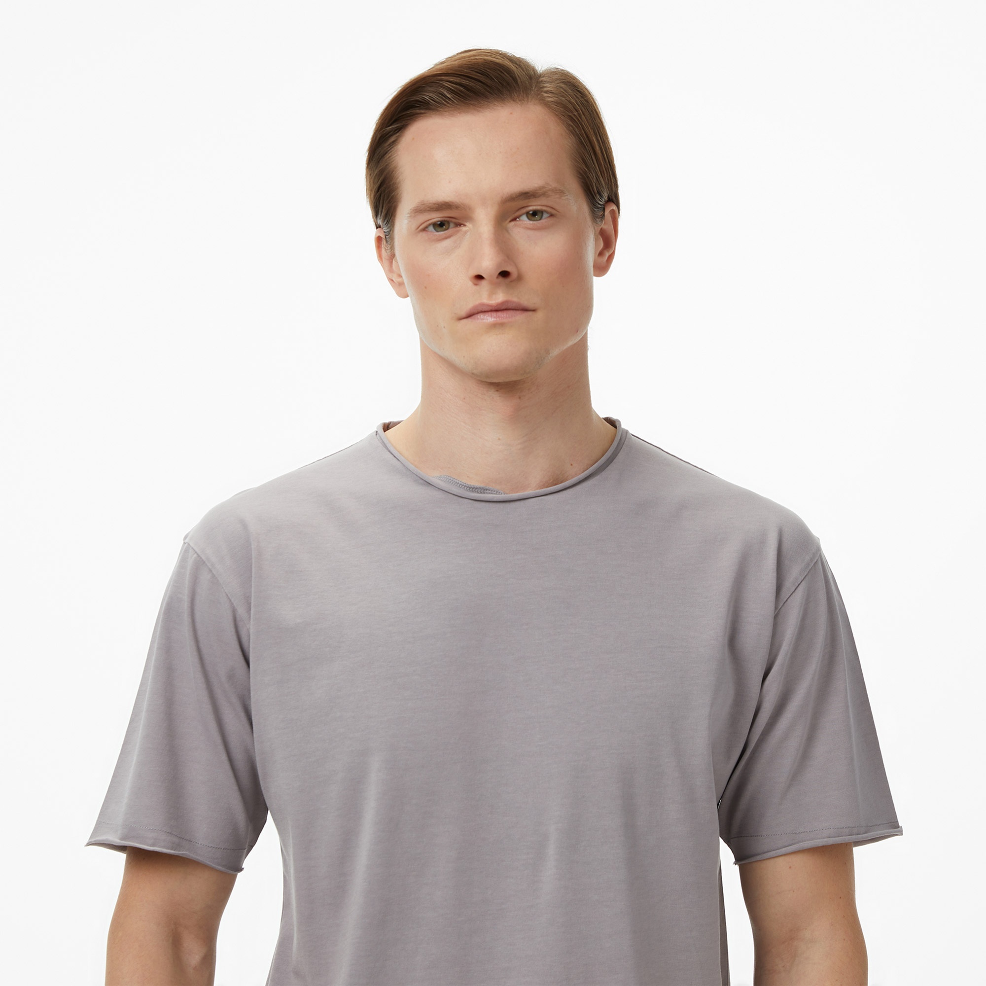 Scotch&Soda Raw Edge Erkek Gri T-Shirt