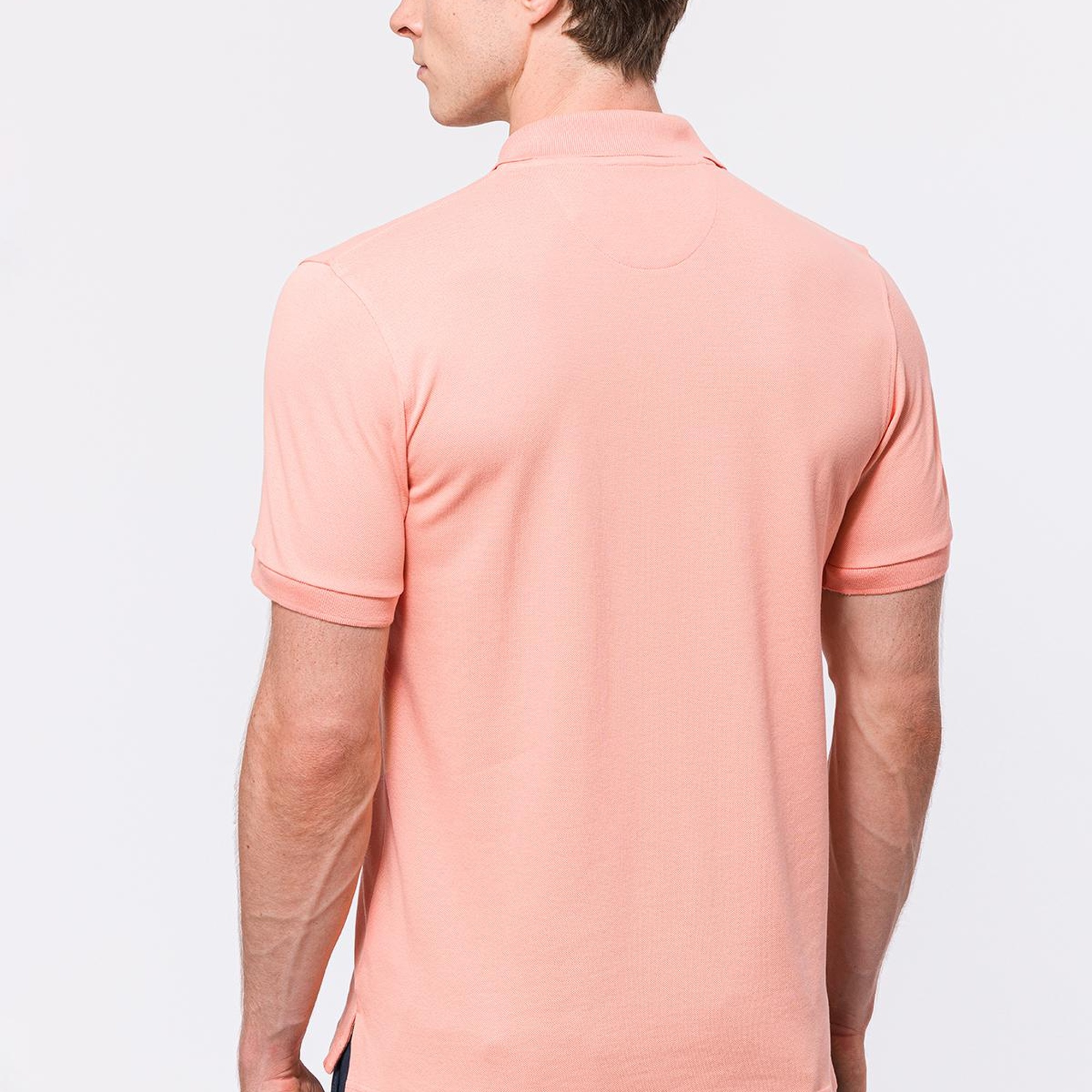 Erkek Pembe Kısa Kollu Polo Yaka T-Shirt