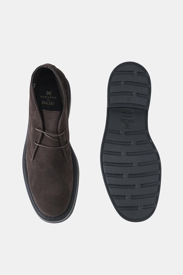  Erkek Kahverengi Deri Yarım Bot