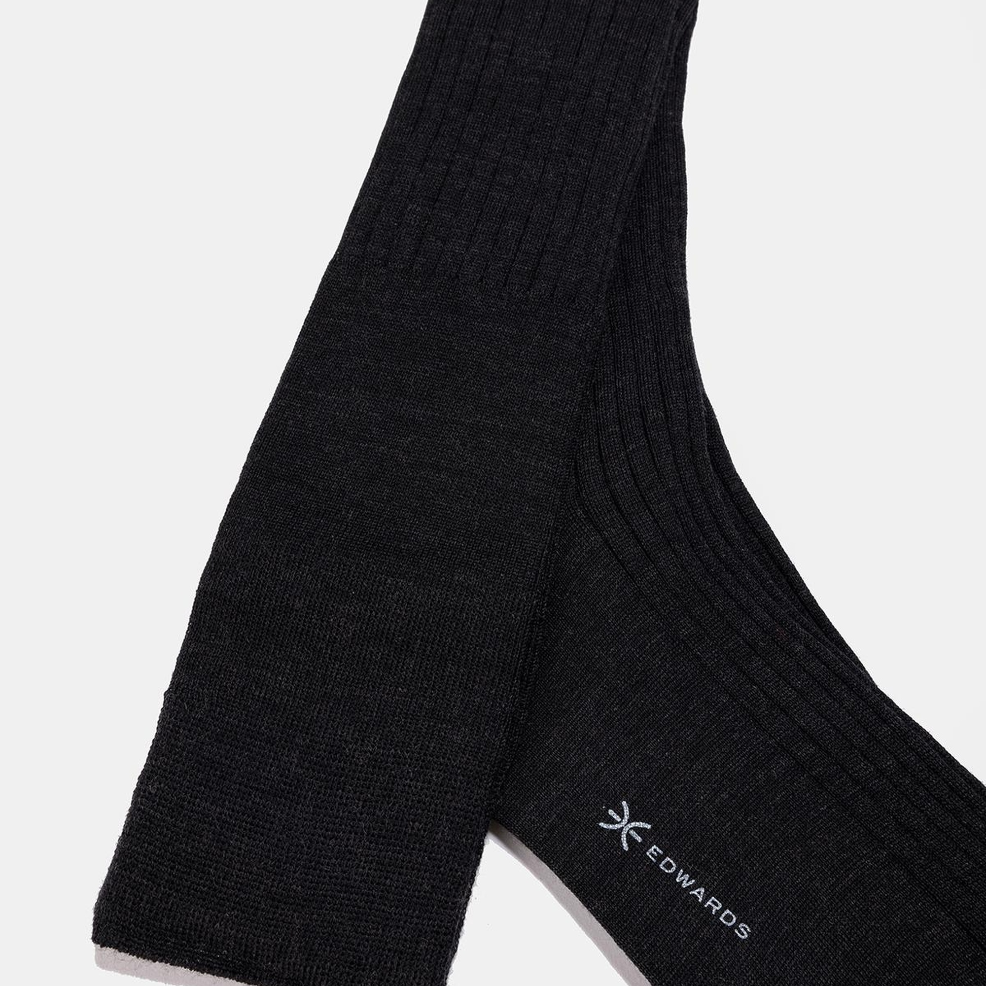 Erkek Gri Yün Uzun Çorap