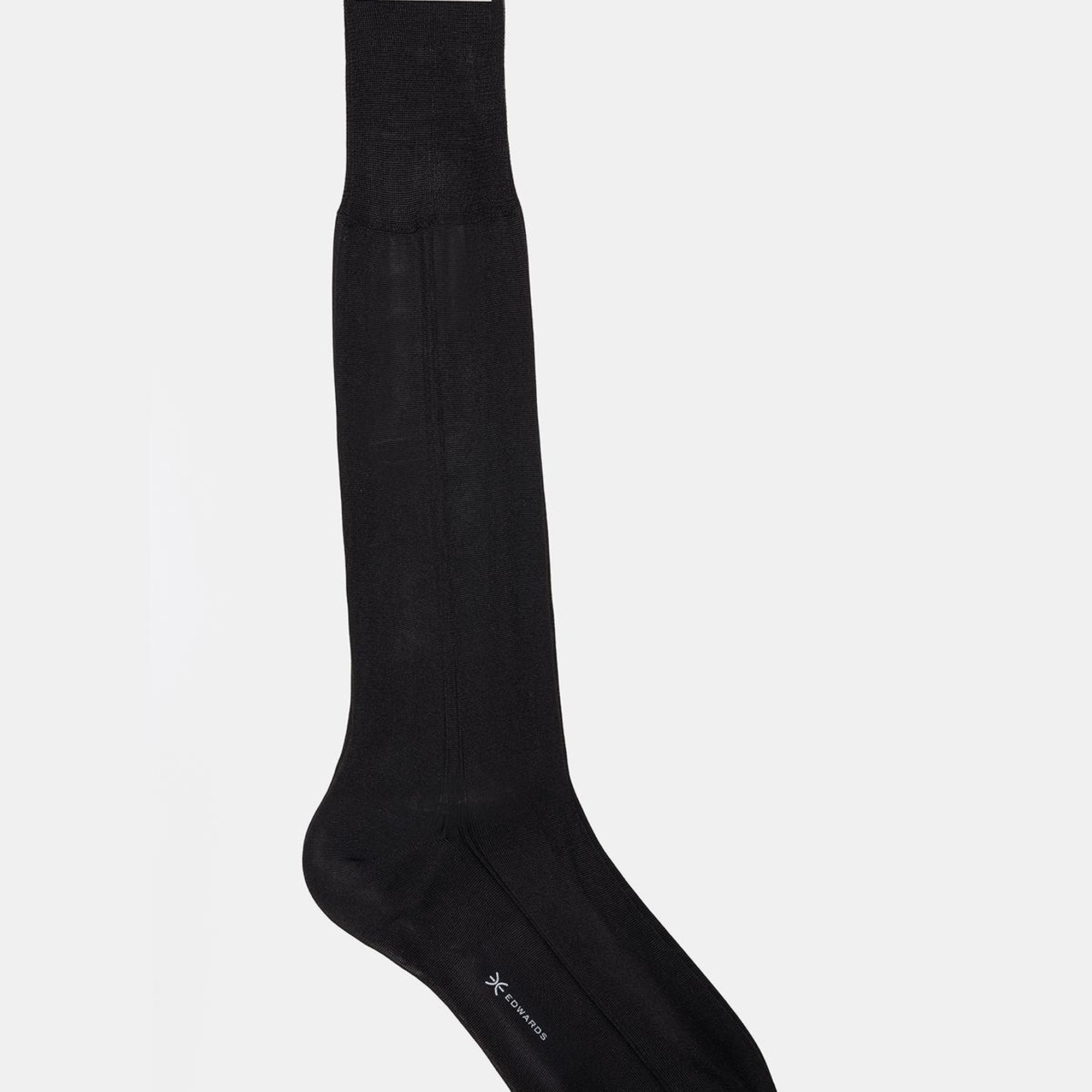 Erkek Siyah İpek Uzun Çorap