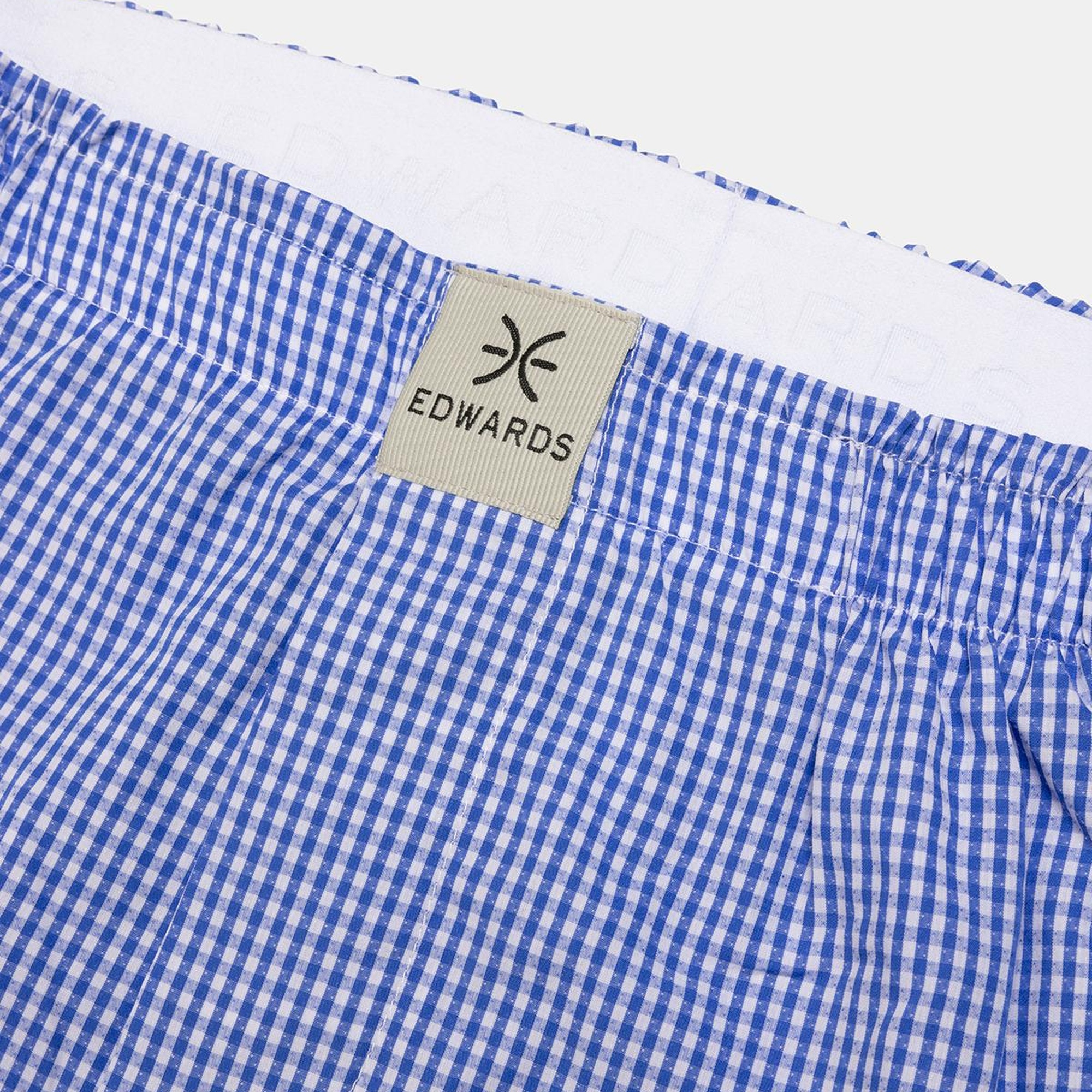 Erkek Mavi Pötikare Dokuma Boxer