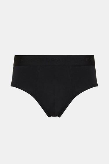  Erkek Siyah Organik Pamuklu Düz Renk Likralı Slip 2'li Paket Siyah&Beyaz