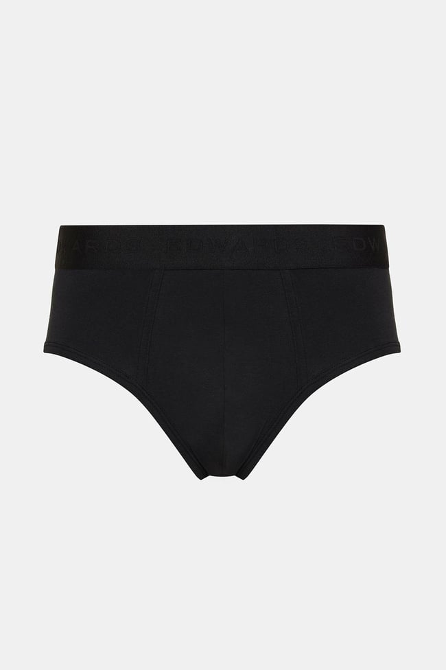  Erkek Siyah Organik Pamuklu Düz Renk Likralı Slip 2'li Paket Siyah&Beyaz