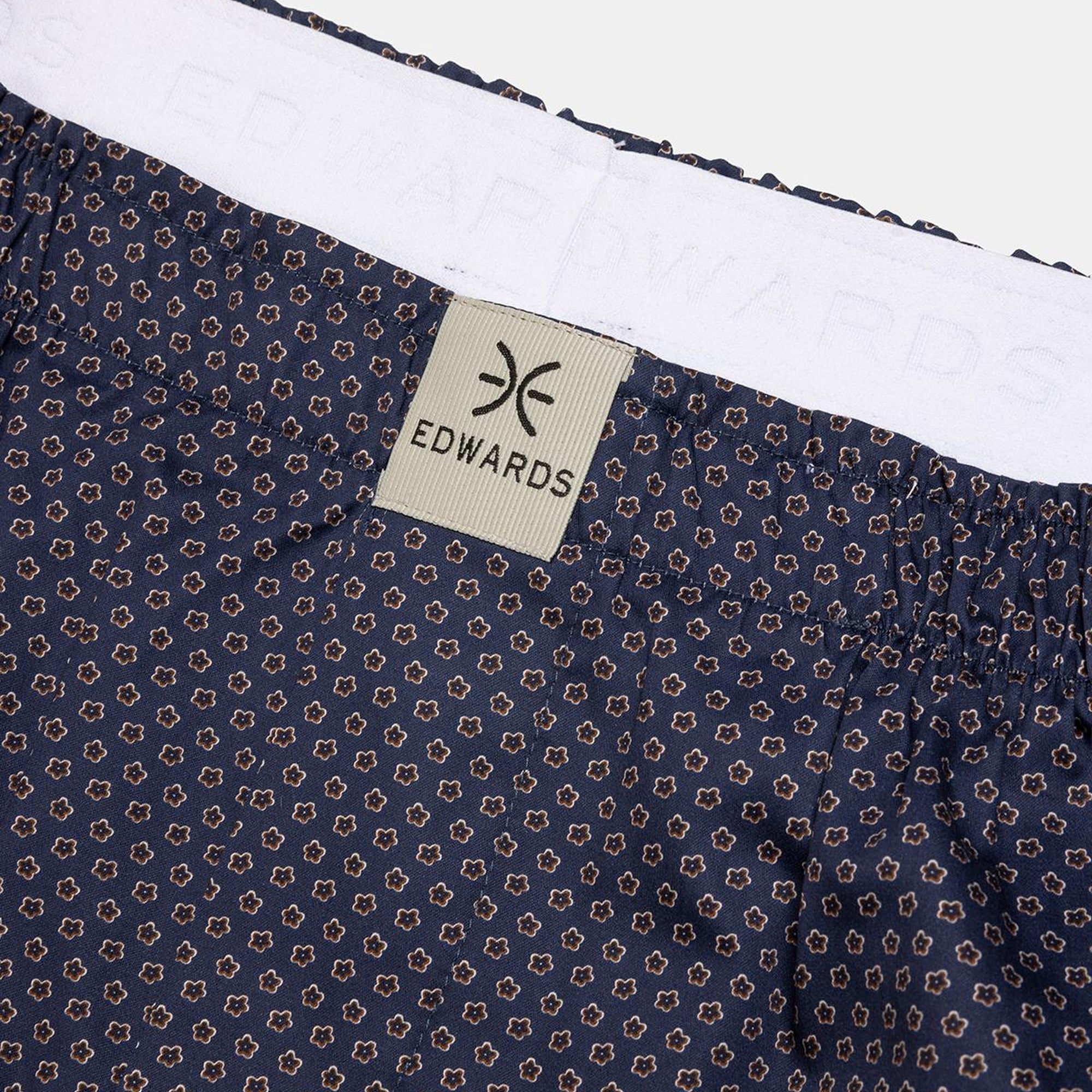 Erkek Lacivert Desenli Dokuma Boxer