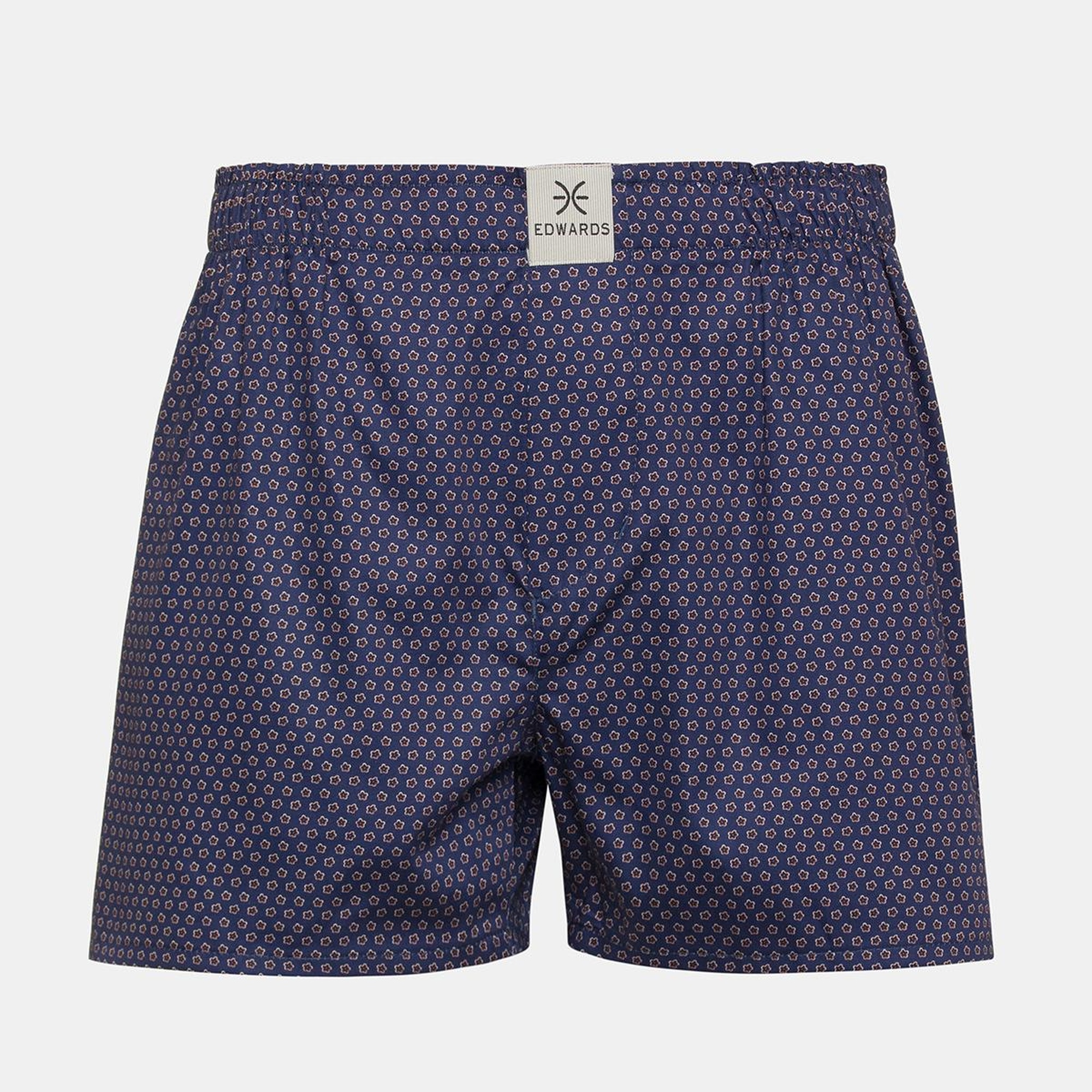 Erkek Lacivert Desenli Dokuma Boxer