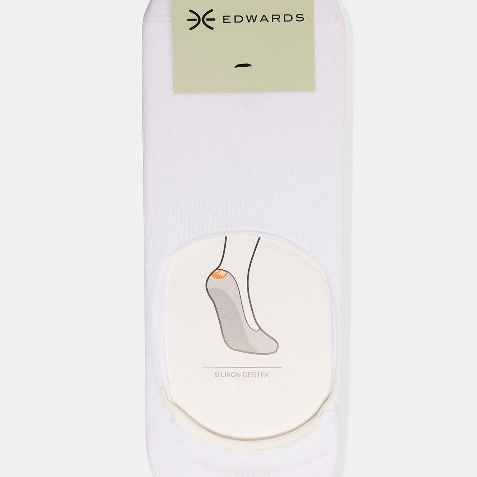 Erkek Beyaz Slikonlu Babet Çorap