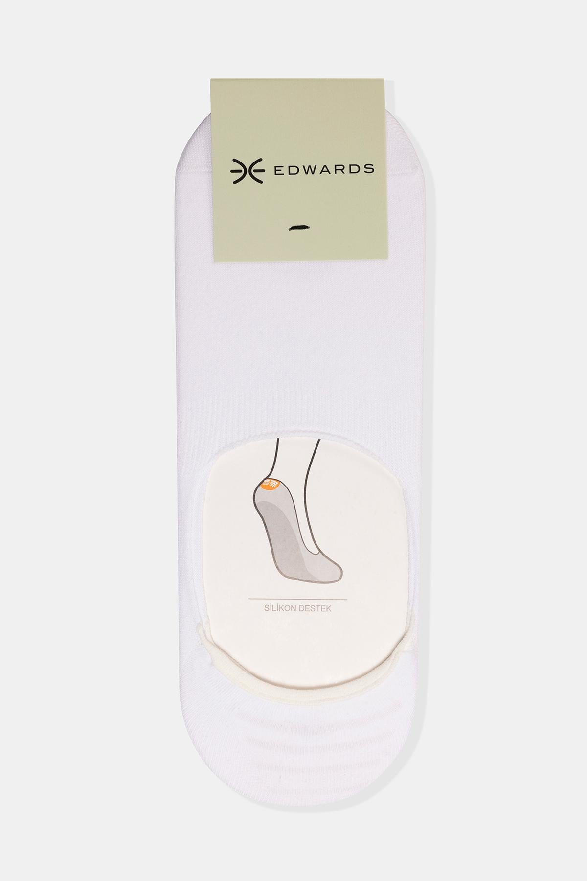  Erkek Beyaz Slikonlu Babet Çorap