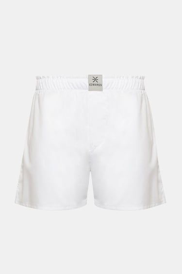  Erkek Beyaz Dokuma Boxer