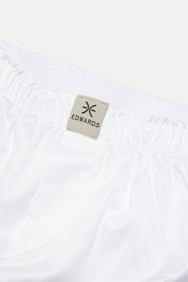  Erkek Beyaz Dokuma Boxer