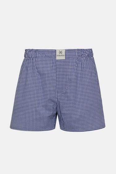  Erkek Lacivert Desenli Dokuma Boxer