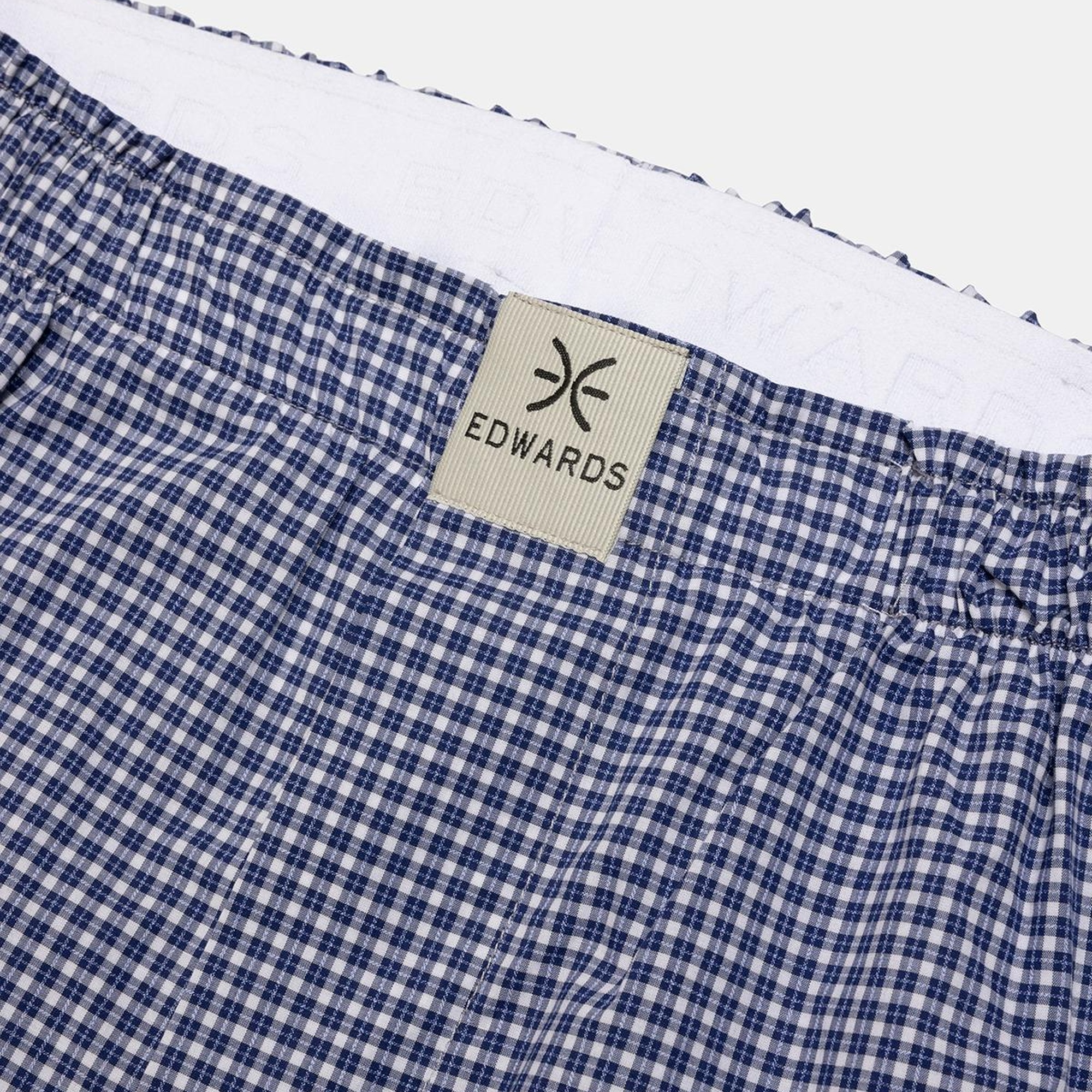 Erkek Lacivert Desenli Dokuma Boxer