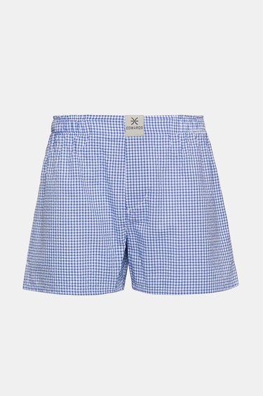  Erkek Mavi Pötikare Dokuma Boxer