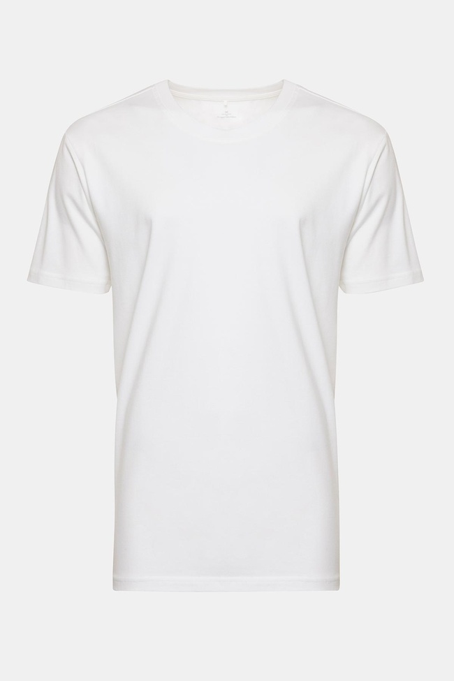  Erkek Beyaz Organik Pamuklu Düz Renk Likralı Fanila