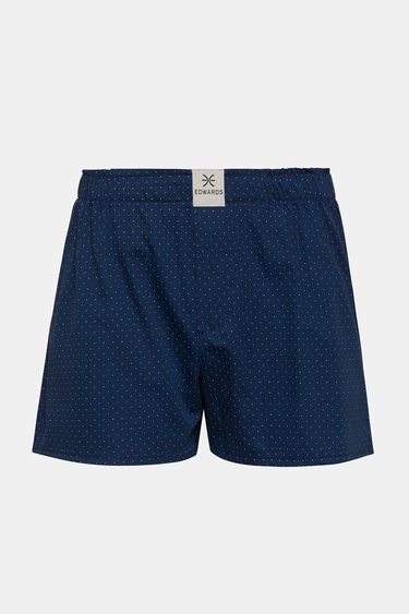  Erkek Lacivert Desenli Dokuma Boxer
