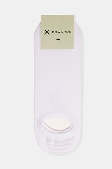  Erkek Beyaz Pamuklu Sneaker Çorap