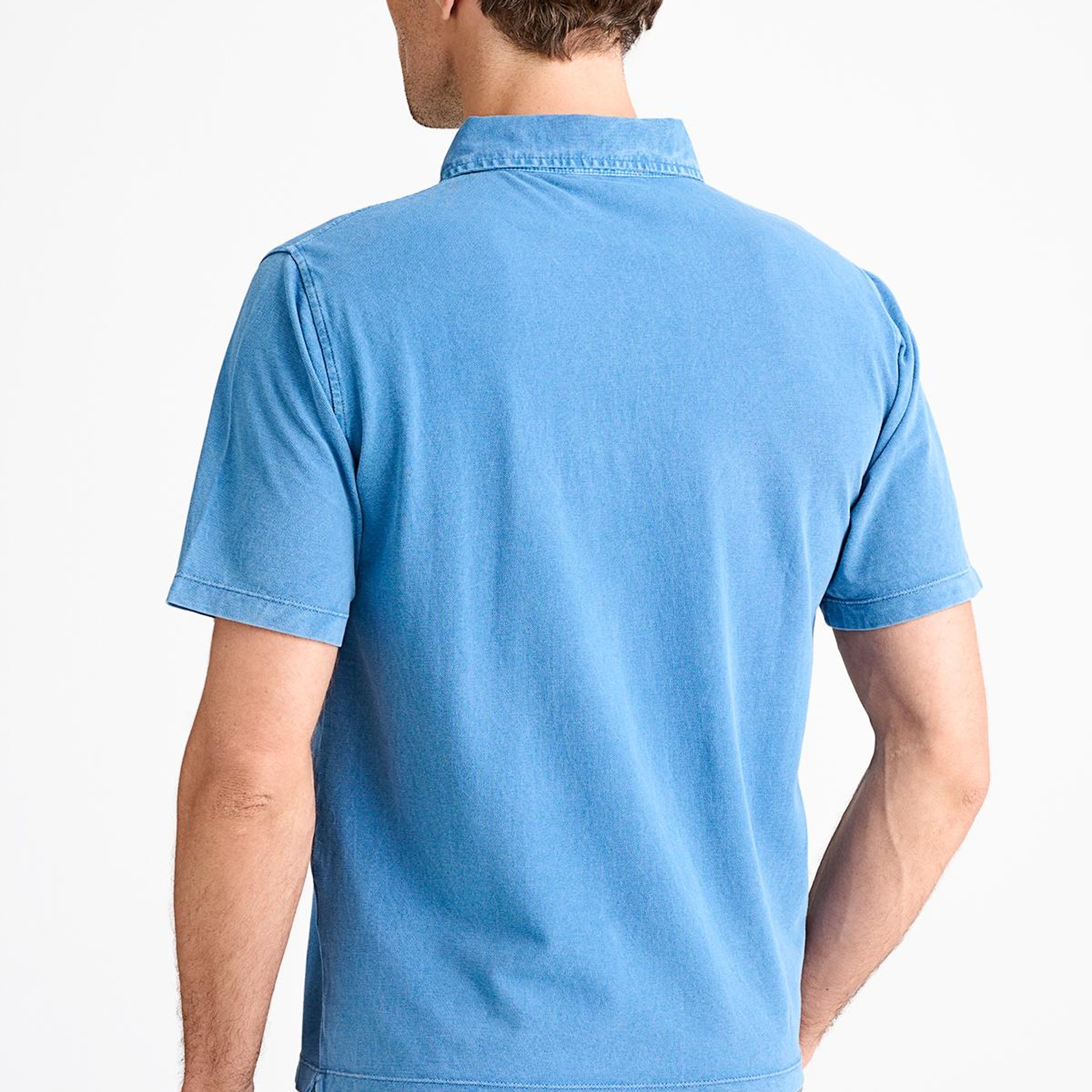 Erkek Mavi Pike Polo Yaka T-Shirt