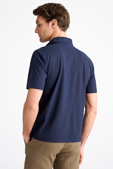  Erkek Lacivert Polo Yaka T-Shirt