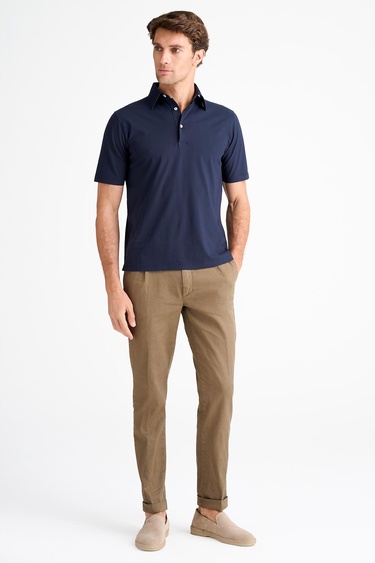  Erkek Lacivert Polo Yaka T-Shirt