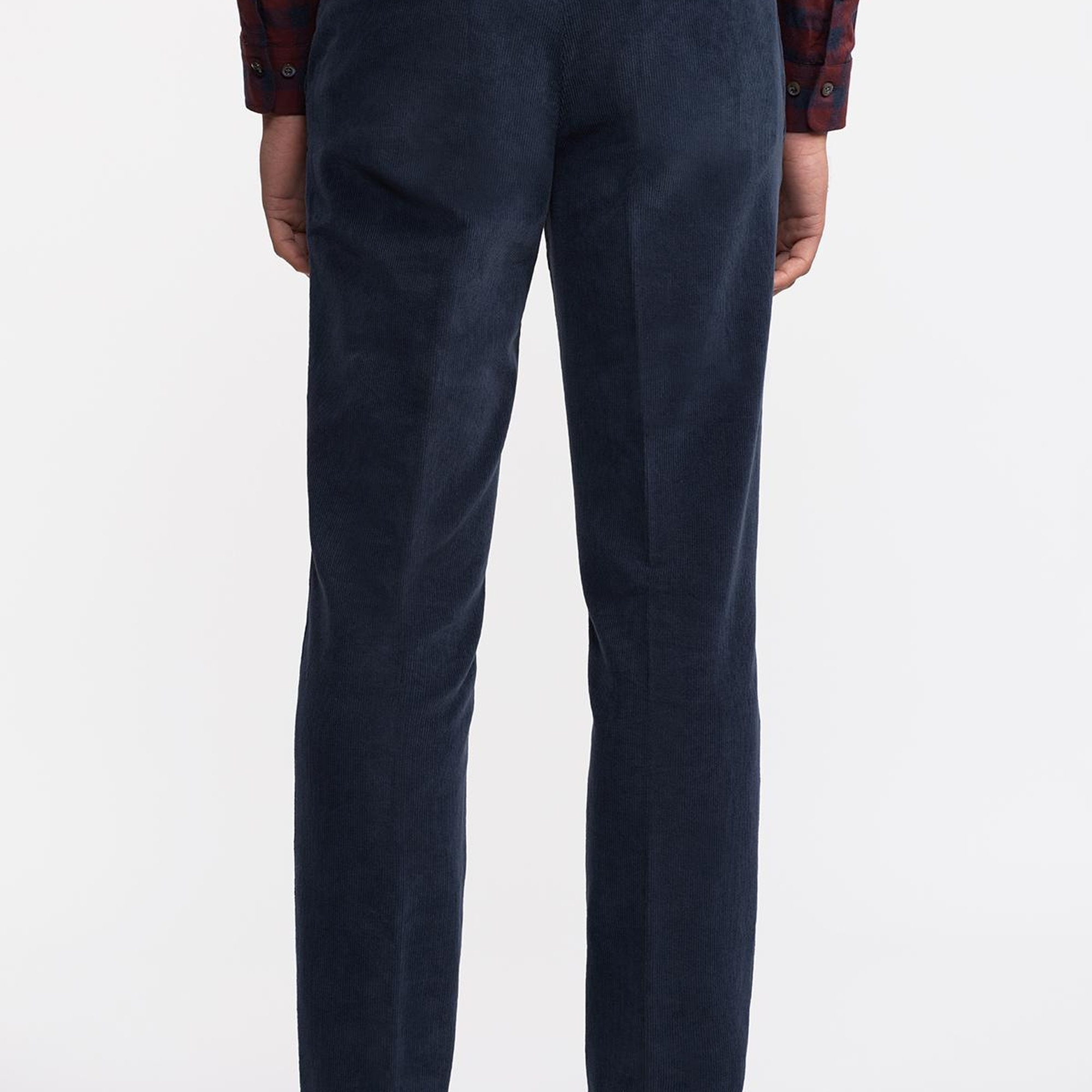 Erkek Lacivert Kadife Pantolon