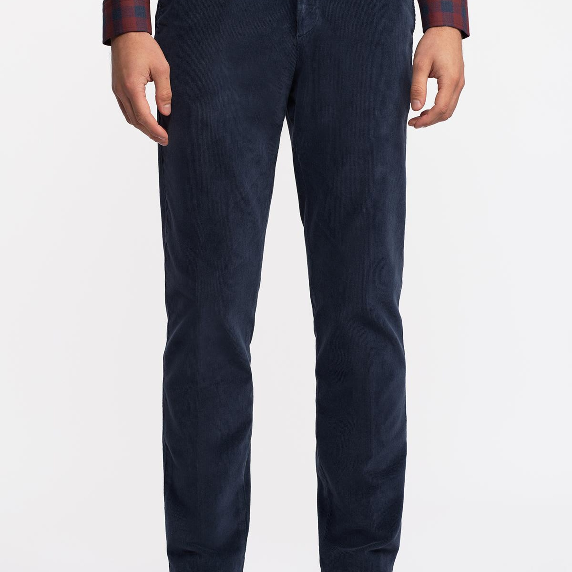 Erkek Lacivert Kadife Pantolon