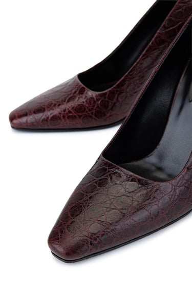  Tamer Tanca Kadın Bordo Rugan Topuklu Ayakkabı
