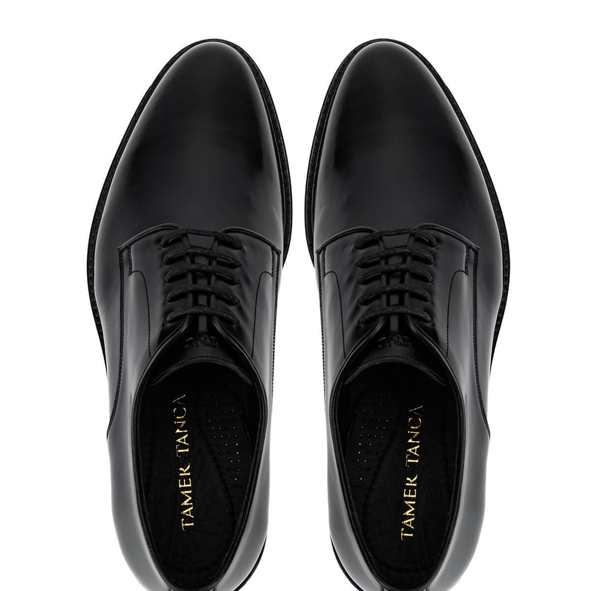 Tamer Tanca Erkek Hakiki Deri Siyah Açma Klasik Ayakkabı