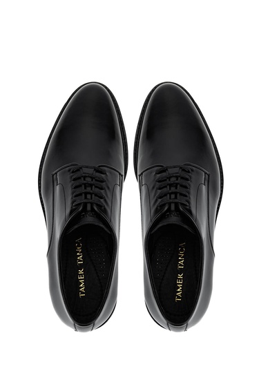  Tamer Tanca Erkek Hakiki Deri Siyah Açma Klasik Ayakkabı