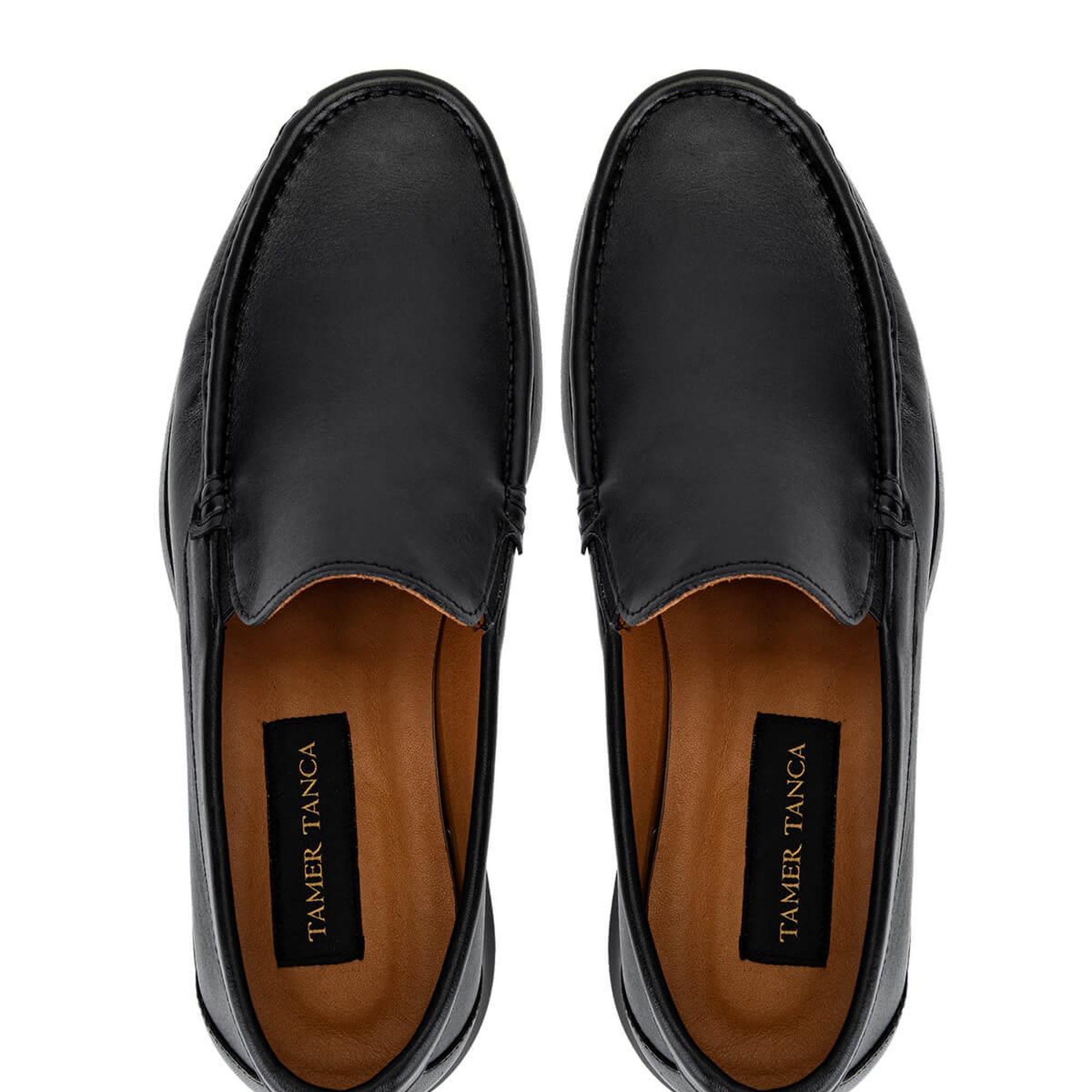 Tamer Tanca Erkek Hakiki Deri Siyah Loafer Ayakkabı