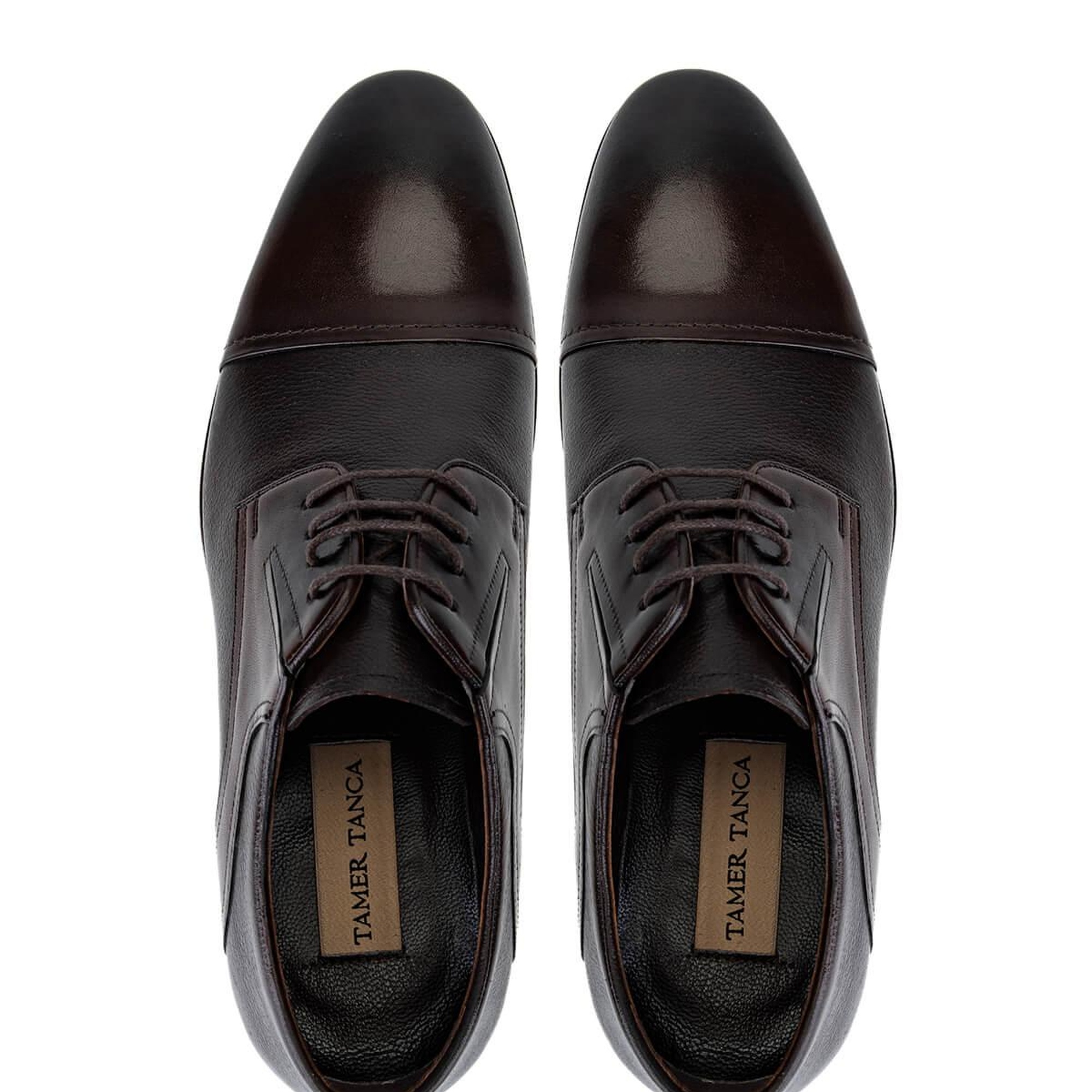 Tamer Tanca Erkek Hakiki Deri Kahverengi Klasik Ayakkabı