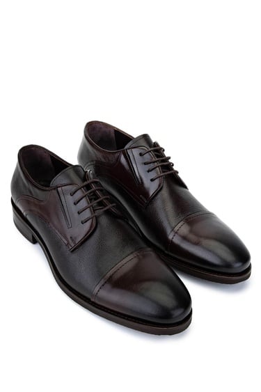  Tamer Tanca Erkek Hakiki Deri Kahverengi Klasik Ayakkabı