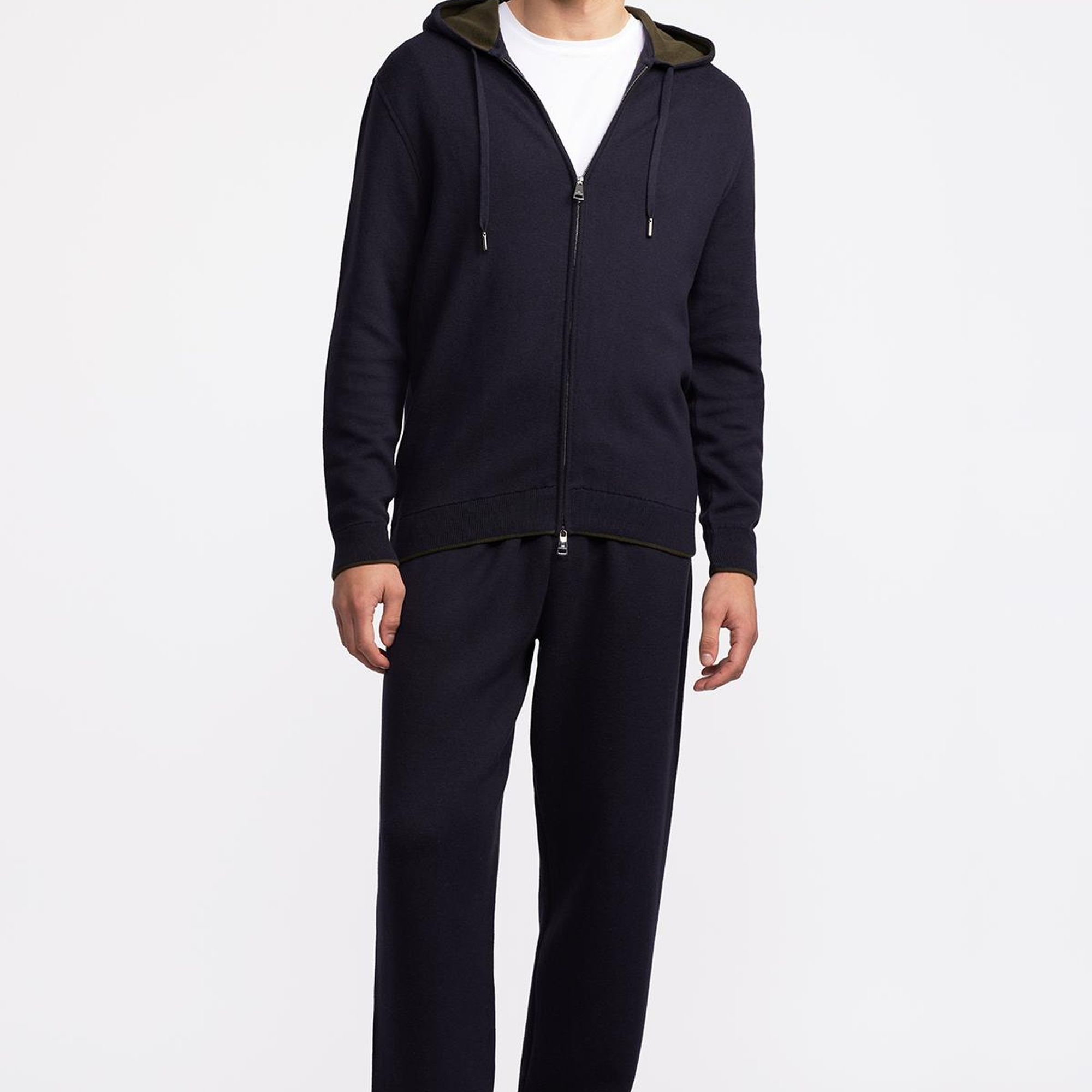 Erkek Lacivert Kapüşonlu Eşofman Takımı