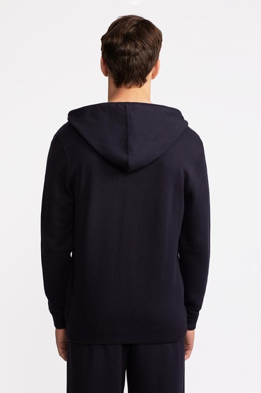  Erkek Lacivert Kapüşonlu Eşofman Takımı