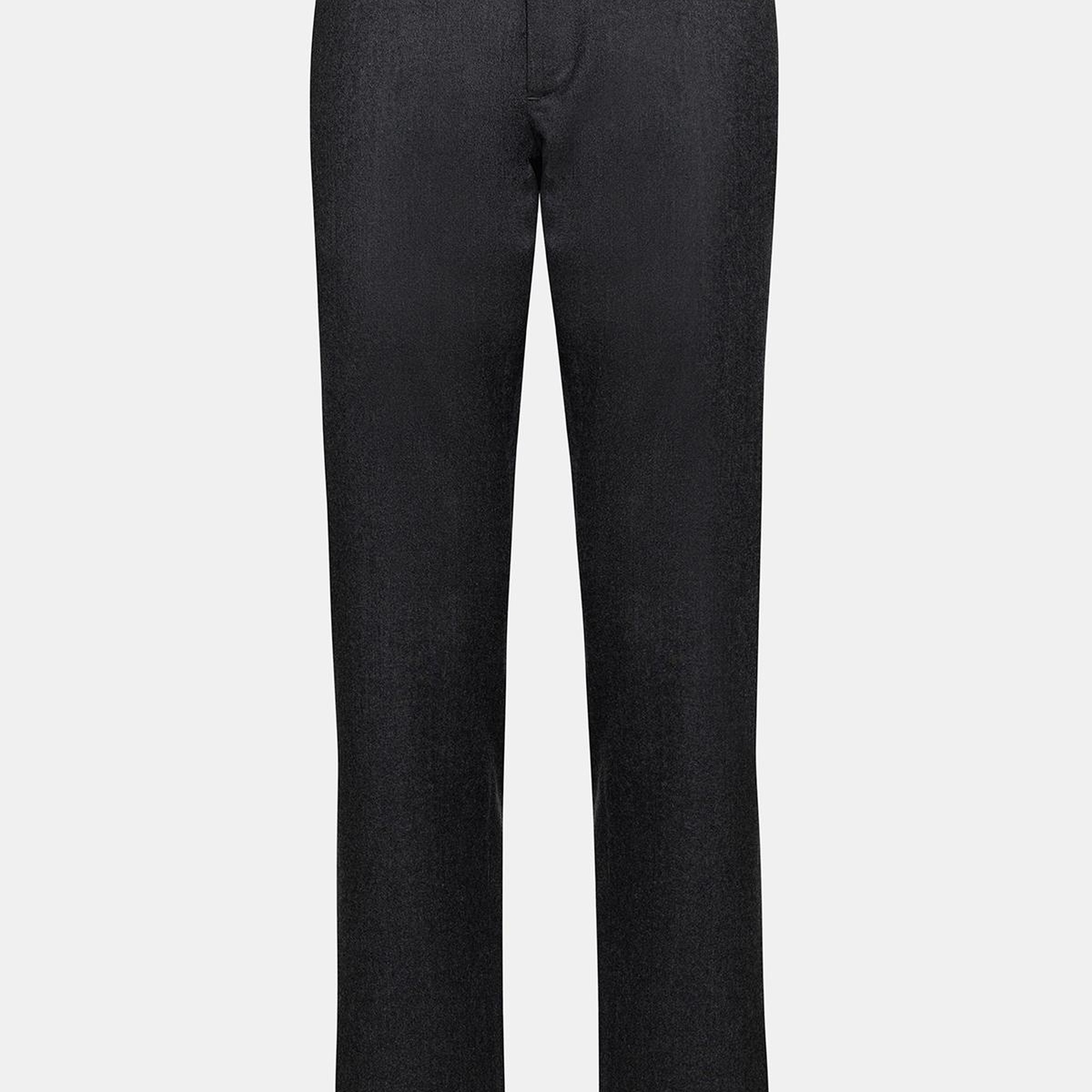 Erkek Koyu Gri Yün Kırçıllı Beli Lastikli Reda Pantolon