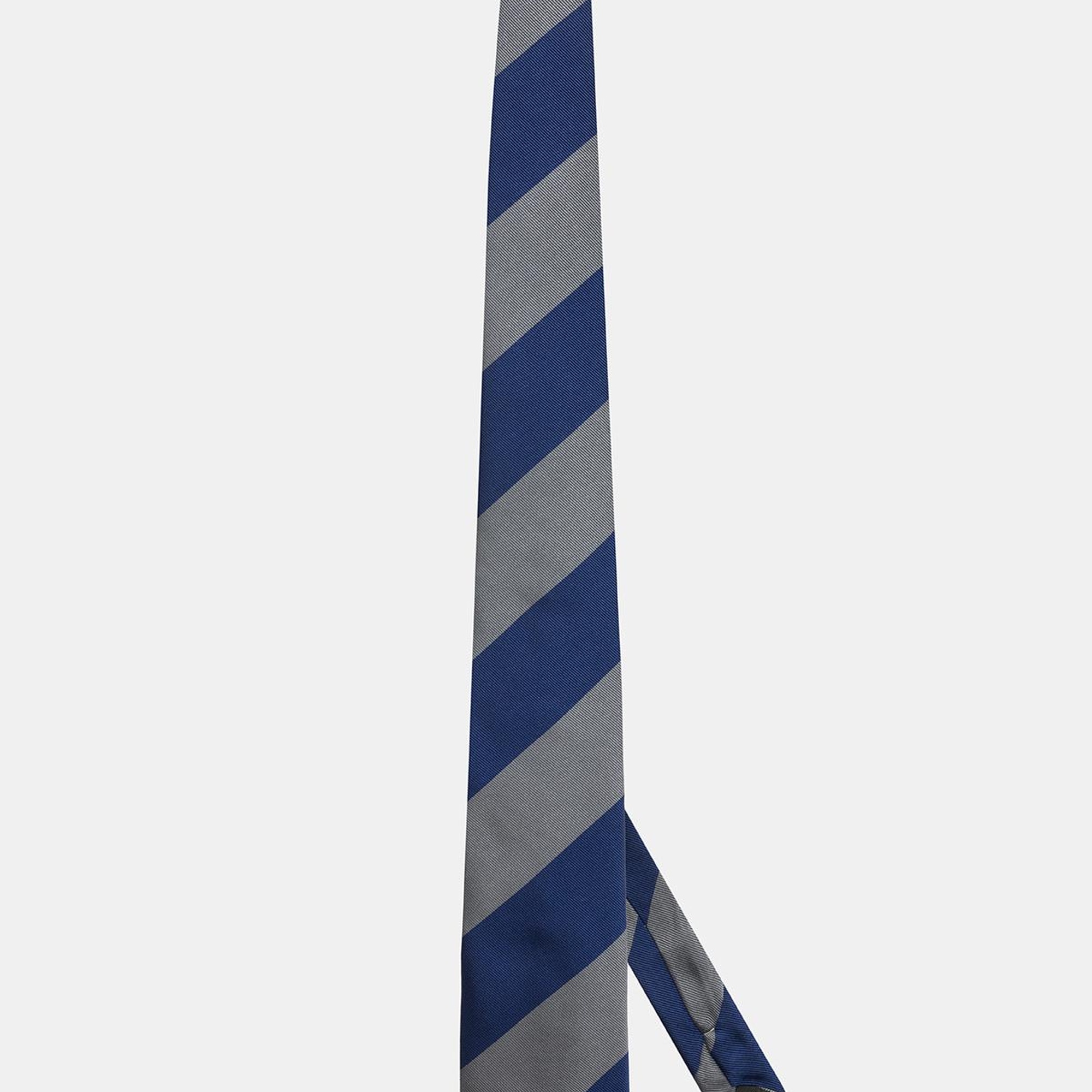 Erkek Gri Düz Renk İpek Kravat