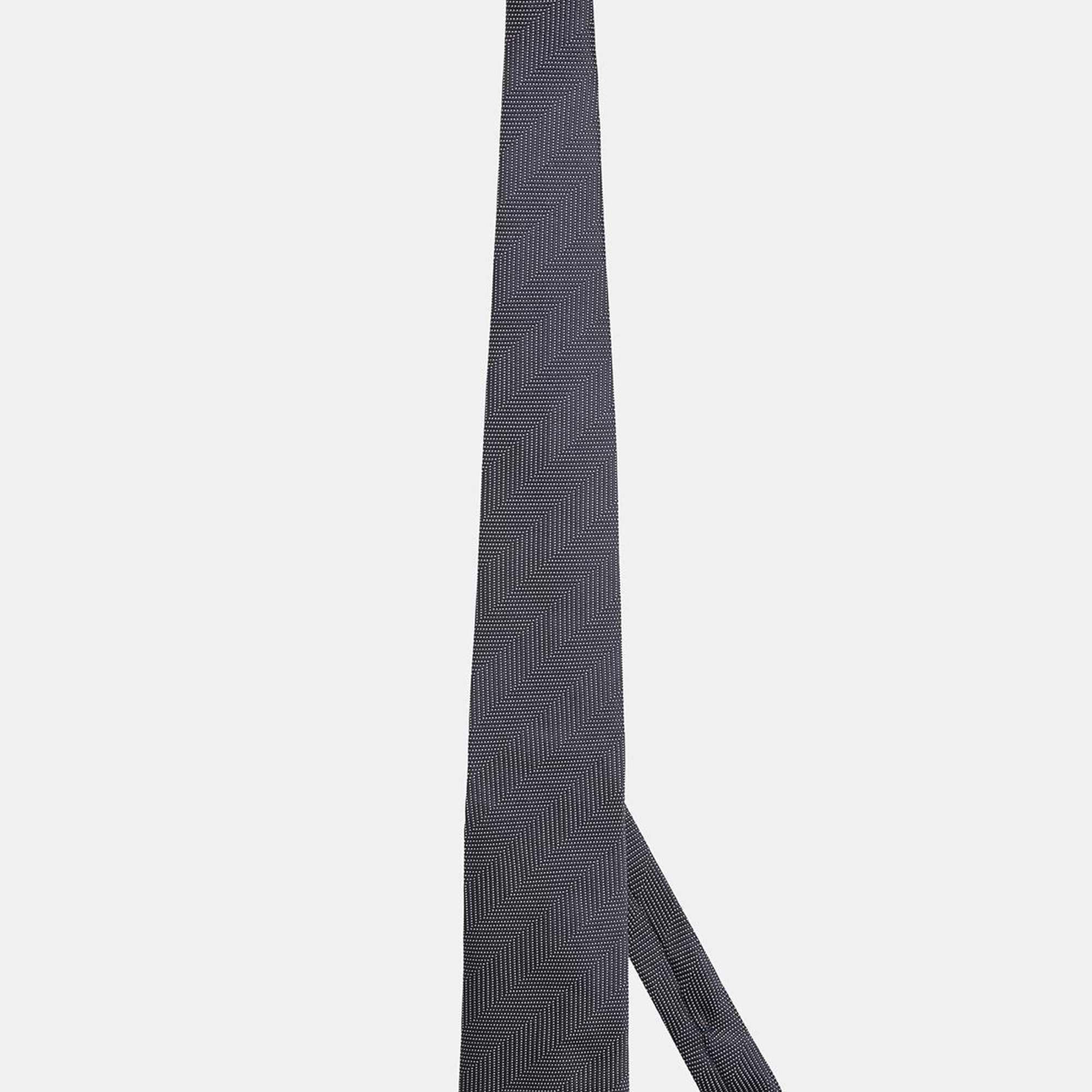 Erkek Siyah Desenli İpek Kravat